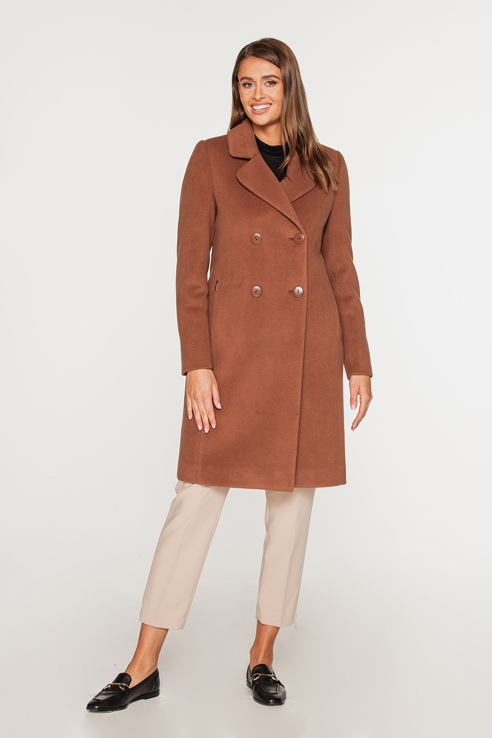Klasikinis, geros sudėties rudeninis-žieminis paltukas