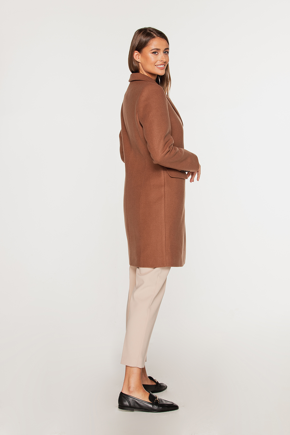 Klasikinis, geros sudėties rudeninis-žieminis paltukas